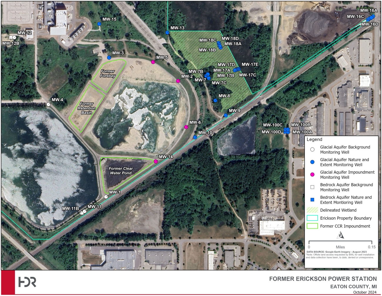 erickson plant groundwater flow map